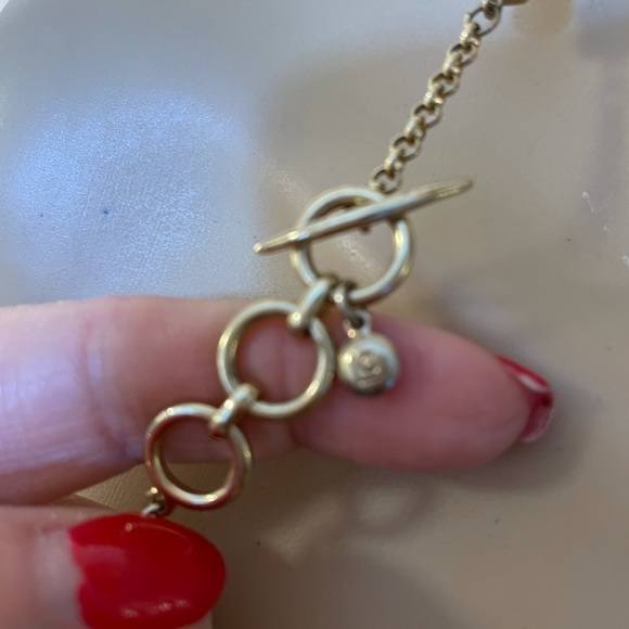 LC Statement Necklace33 in. Gold beads with large square beads - Picture 5 of 8